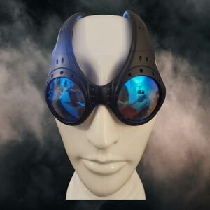 Oakley Over the Top Sunglasses Black Frame Blue Iridium Lenses